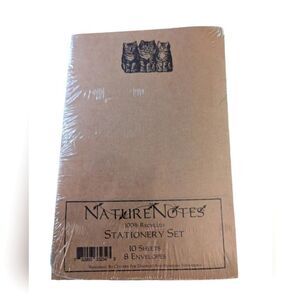 ‎Nature Notes kitty cat stationary set nwt